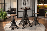 Bar table PARIS LOFT 105cm Eiffel Tower design mango wood dark brown black