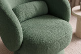 Armchair BOSSA NOVA 360° rotatable bouclé green
