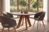 Dining table ART WOOD 100cm round mango wood brown