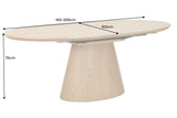 Esstisch UNIQUE 160-200cm ausziehbar Eichenholz furniert