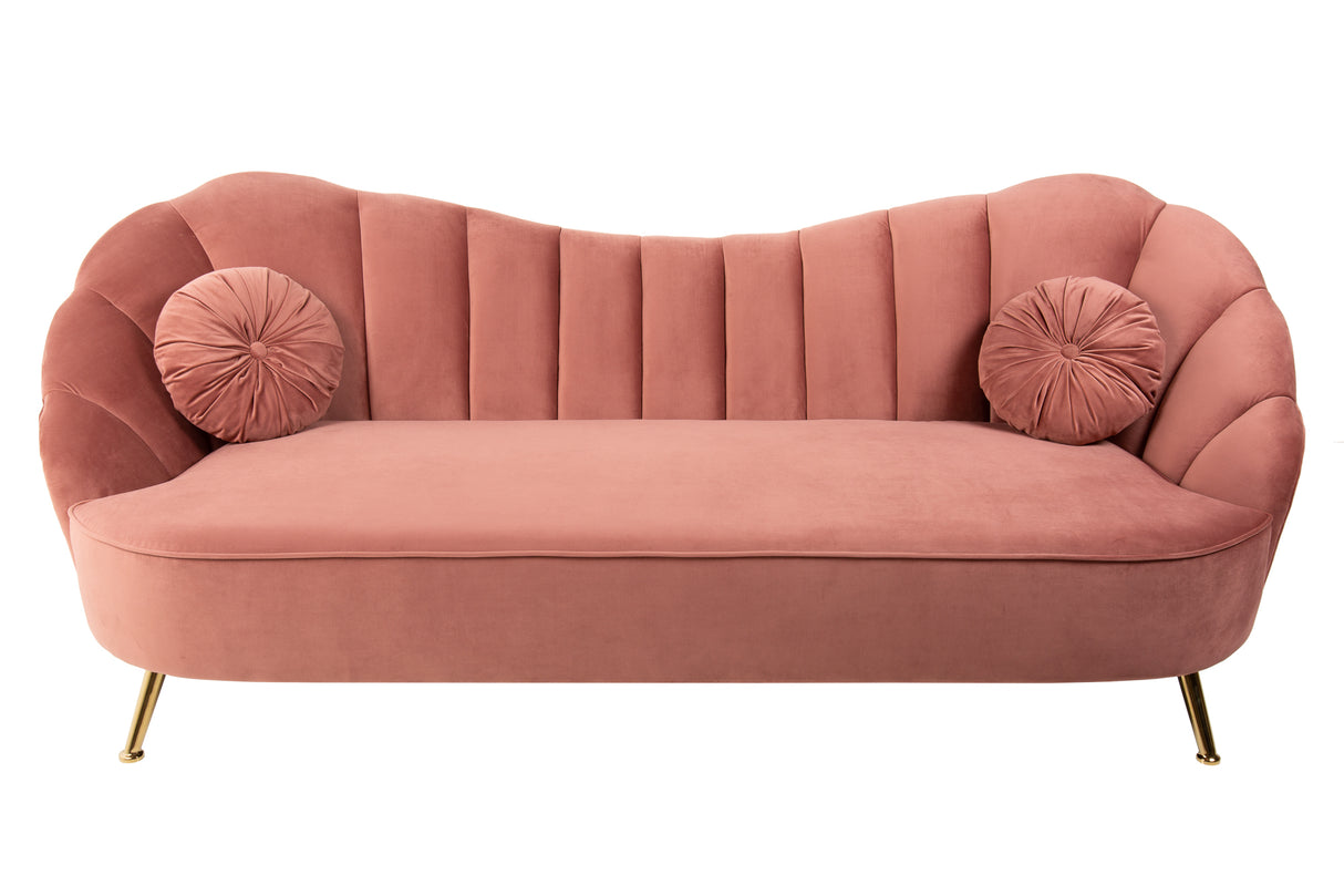 Sofa ARIELLE 220cm velvet dusky pink