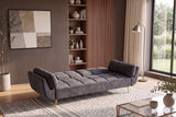 Schlafsofa BOUTIQUE 215cm 3-Sitzer Samt Dunkelgrau