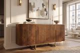 Sideboard GATSBY 160cm retro style mango wood brown gold