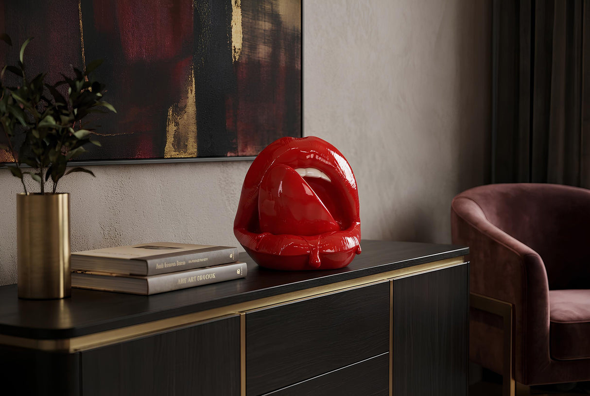 Decoration figure LIP 25cm pop-art  red