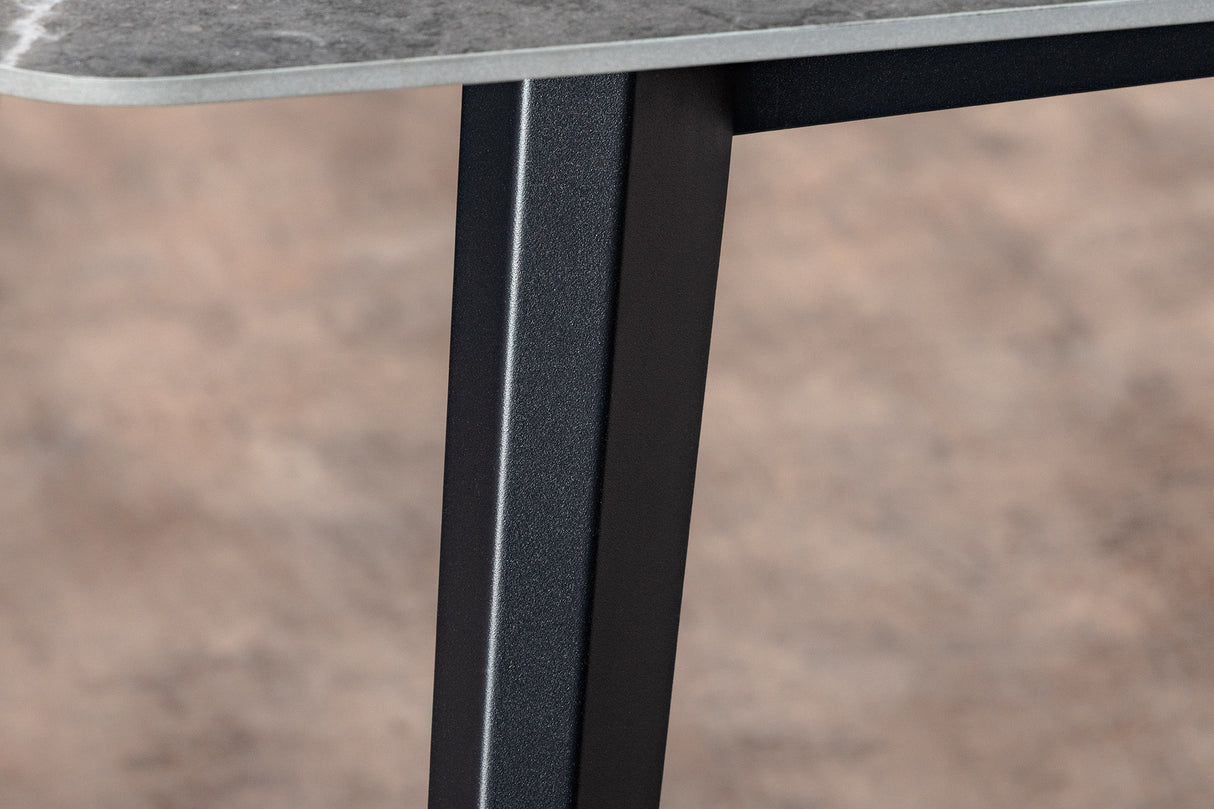 Dining table MILANO 160cm ceramic anthracite marble