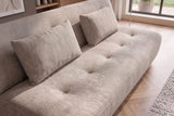 Schlafsofa ELYPSE 200cm 3-Sitzer Chenille Greige