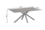 Couchtisch GALAXIE 100cm mit Sternengestell Keramik grau