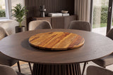Turnplate MAKASSAR 50cm 360° sheesham wood brown stone finish
