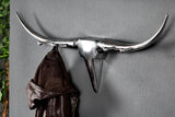 Wanddeko Garderobe BULL 100cm Aluminium silber