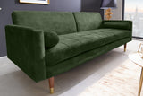 Sofa bed COUTURE 200cm micro velour green