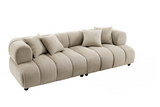 Sofa ADLON 255cm 3-seater XXL bouclé champagne greige
