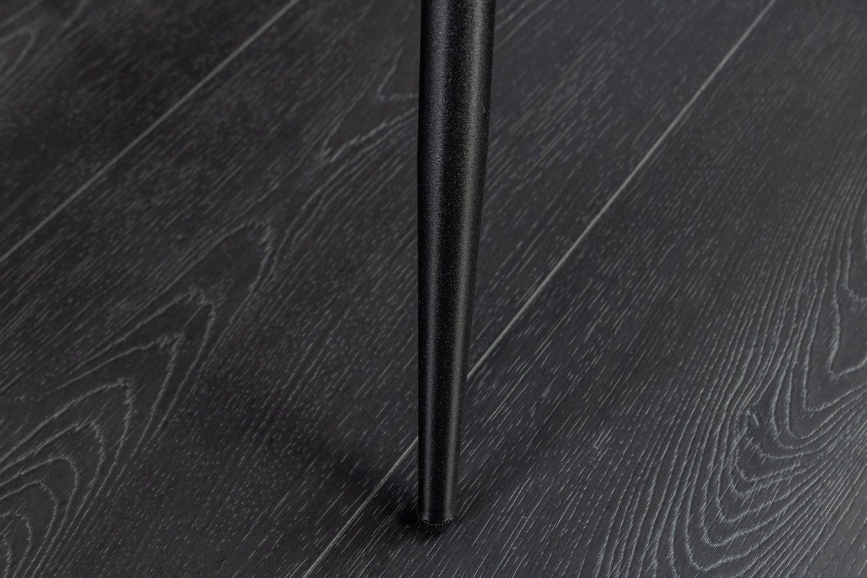 Stuhl ROADSTAR Samt senfgelb mit schwarzen Metallbeinen