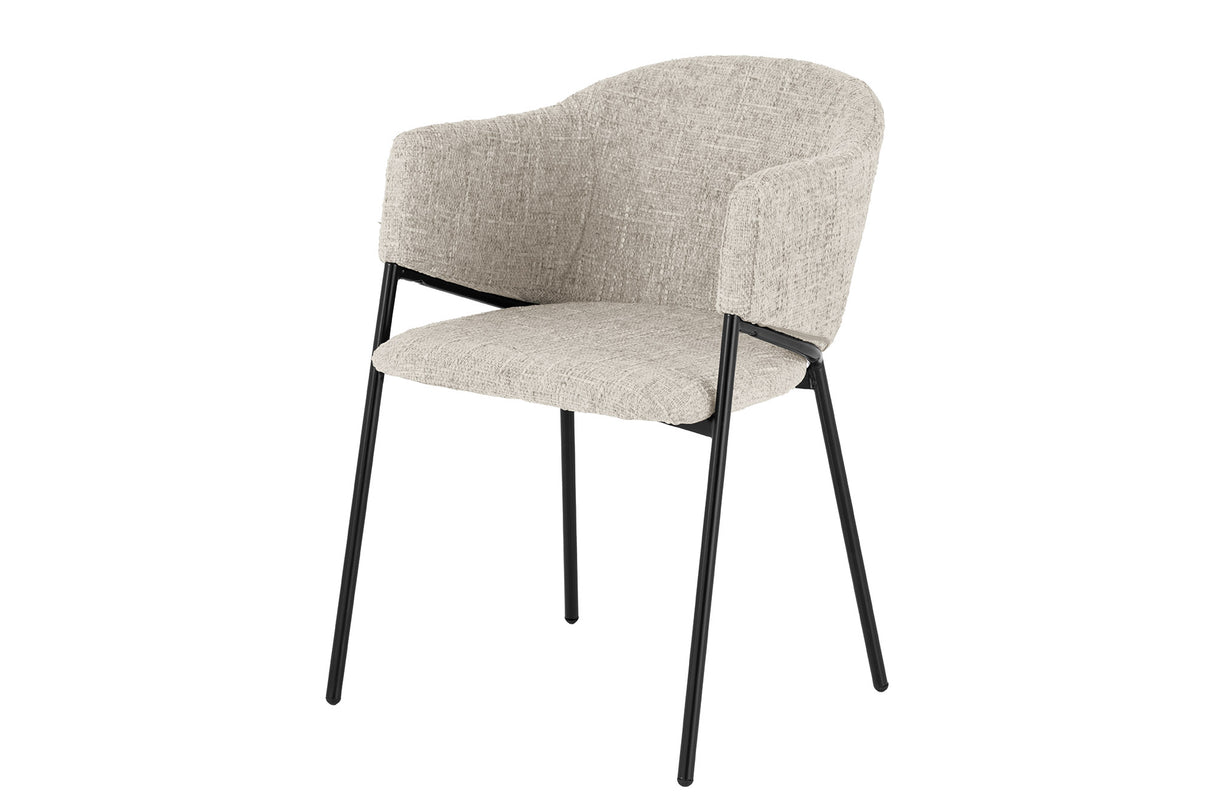 Chair NOBLESSE w/ armrests beige black legs