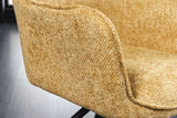 Swivel chair VERONA textured cloth mustard yellow