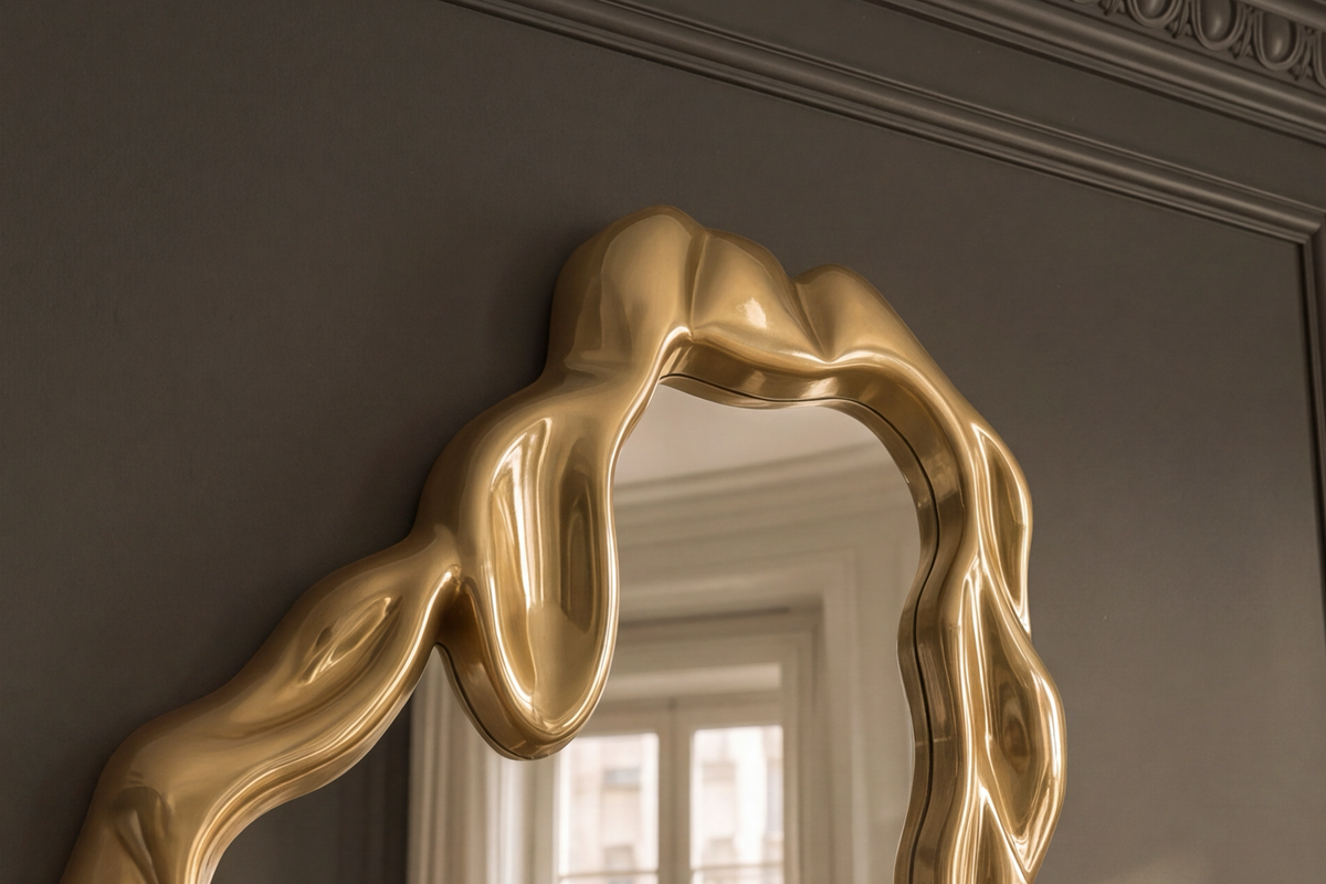 Wall mirror FLUIDUM 150cm gold