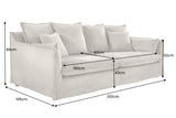 Sofa HEAVEN 200cm 3-Sitzer Federkern abnehmbarer Bezug Cord grün