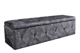 Bench EXTRAVAGANCIA 140cm microfibre antique grey