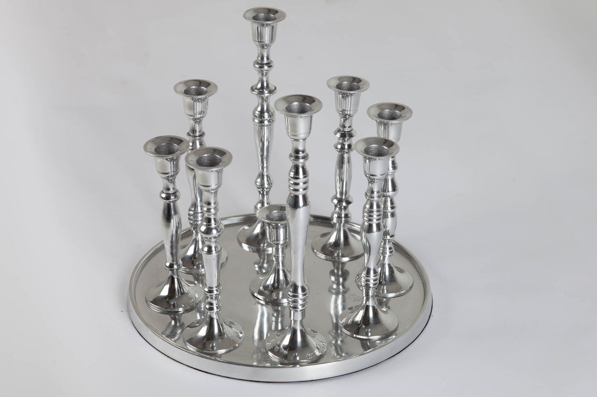 Kerzenständer MODERN BAROCK 9 flammig silber 