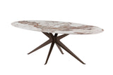 Dining table PANDORA 220cm oval ceramic bronze