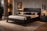 Bed SCORPION 180x200cm 3D mango wood black