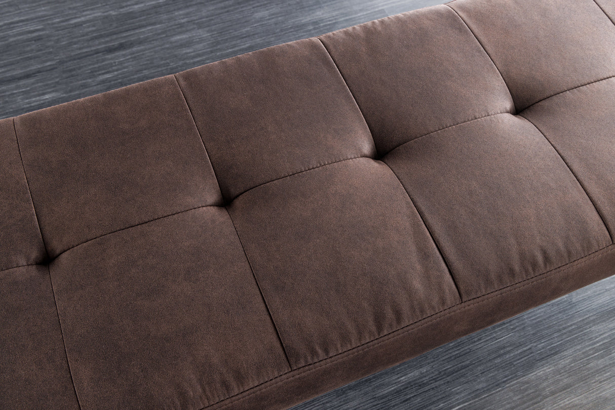 Bench BOUTIQUE 100cm microfibre brown