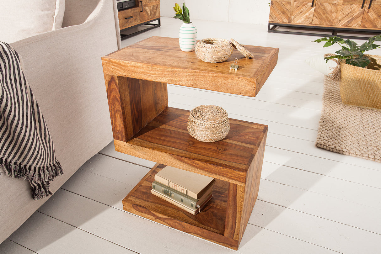 Shelve side table S 60cm sheesham wood