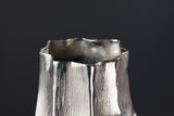 Vase ORGANIC ORIENT 45cm mit Hammerschlageffekt silber