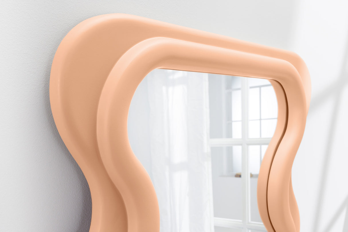 Wall mirror CURVY 160cm apricot