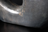 Vase RING 40cm metal dark grey handmade