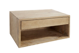 Bedside table PURE 50cm hanging mango wood natural cream finish