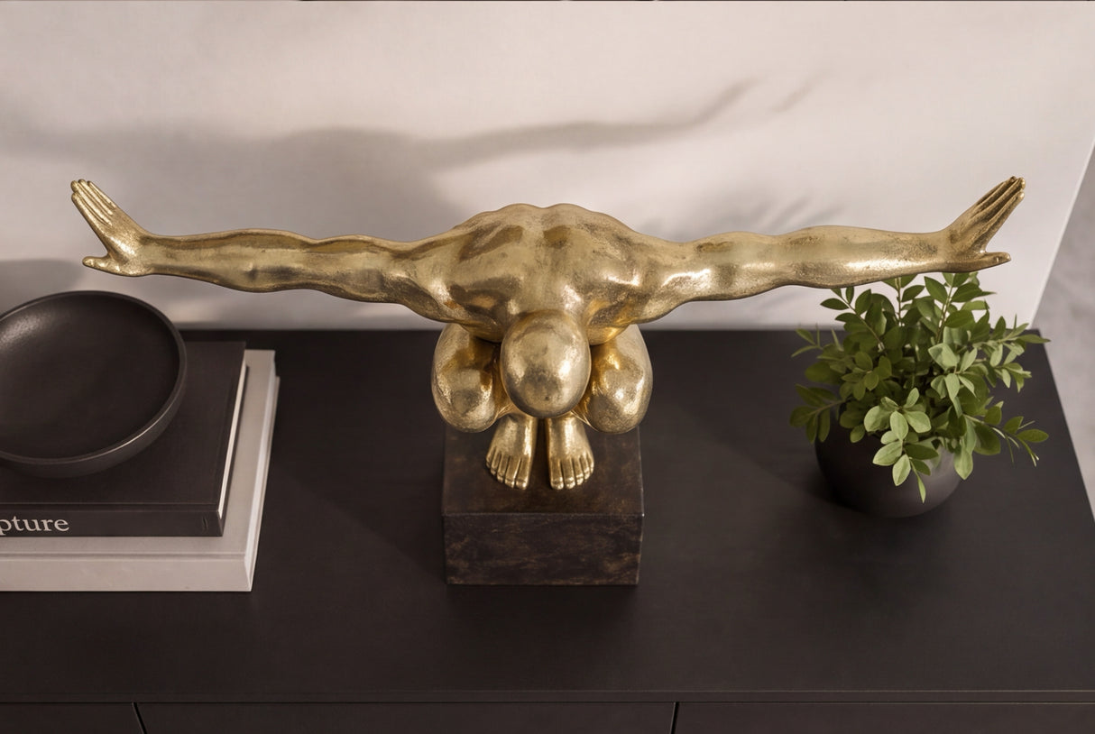 Dekofigur TURMSPRINGER 50cm gold