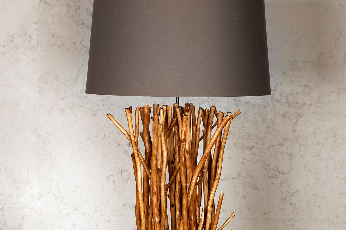 Lampshade 48x35x55cm linen grey-brown for floor lamp
