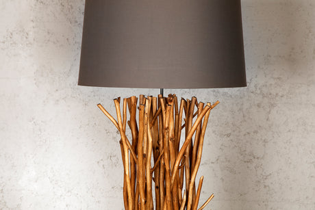 Lampshade 48x35x55cm linen grey-brown for floor lamp