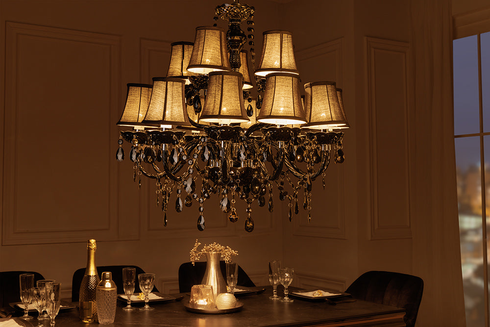 Lampenschirm 15er Set Chandelier schwarz