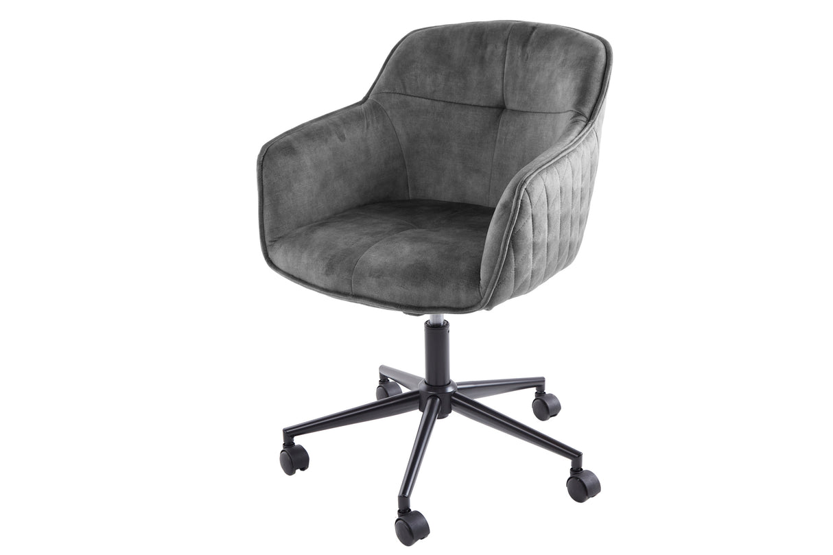 Office chair EUPHORIA 47-56cm velvet dark grey