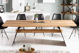 Dining table GRAND OAK 240cm wild oak wood and powder coated metal