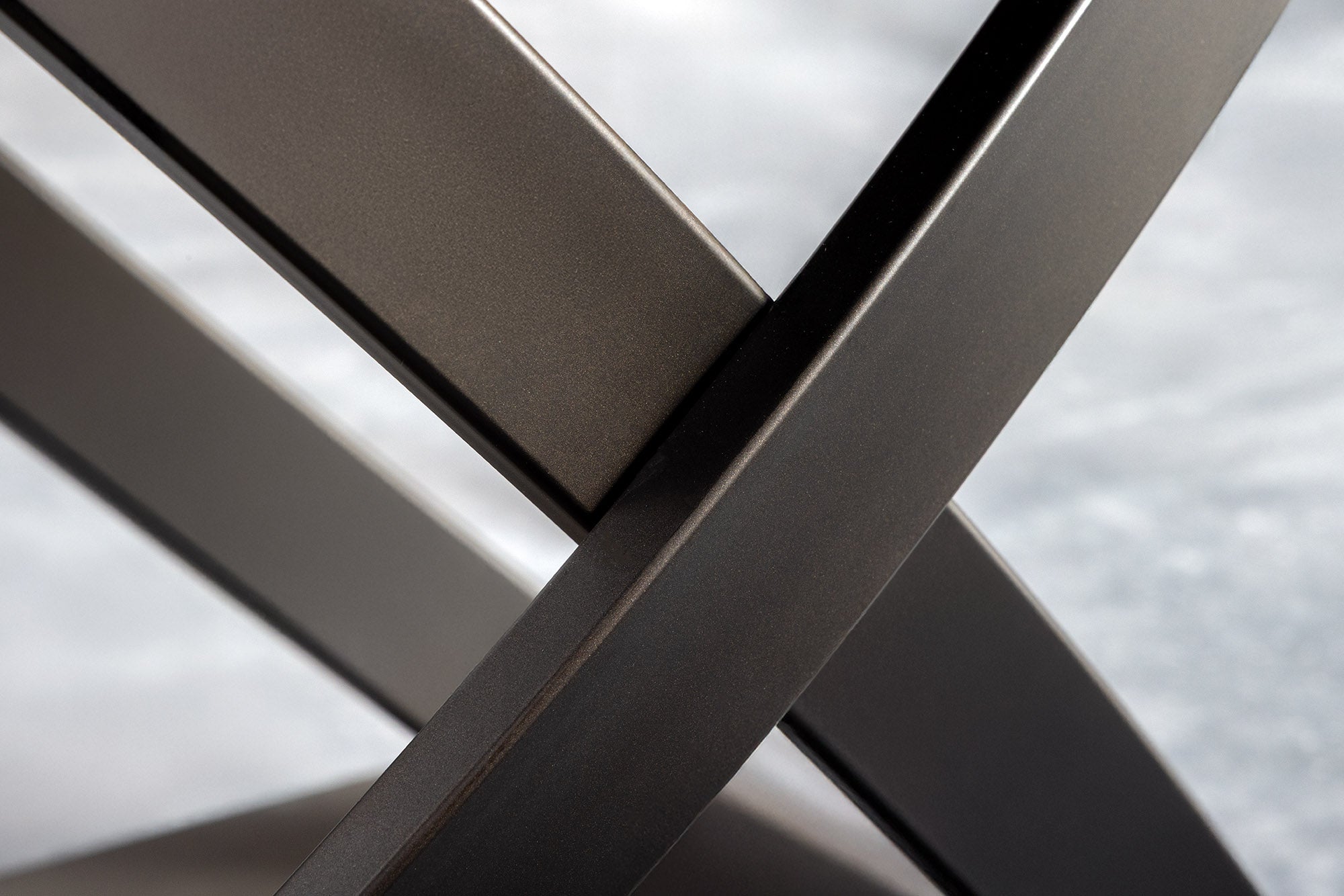 Dining table INCEPTION 130-190cm extendable w/ bronze rack oval cerami ...