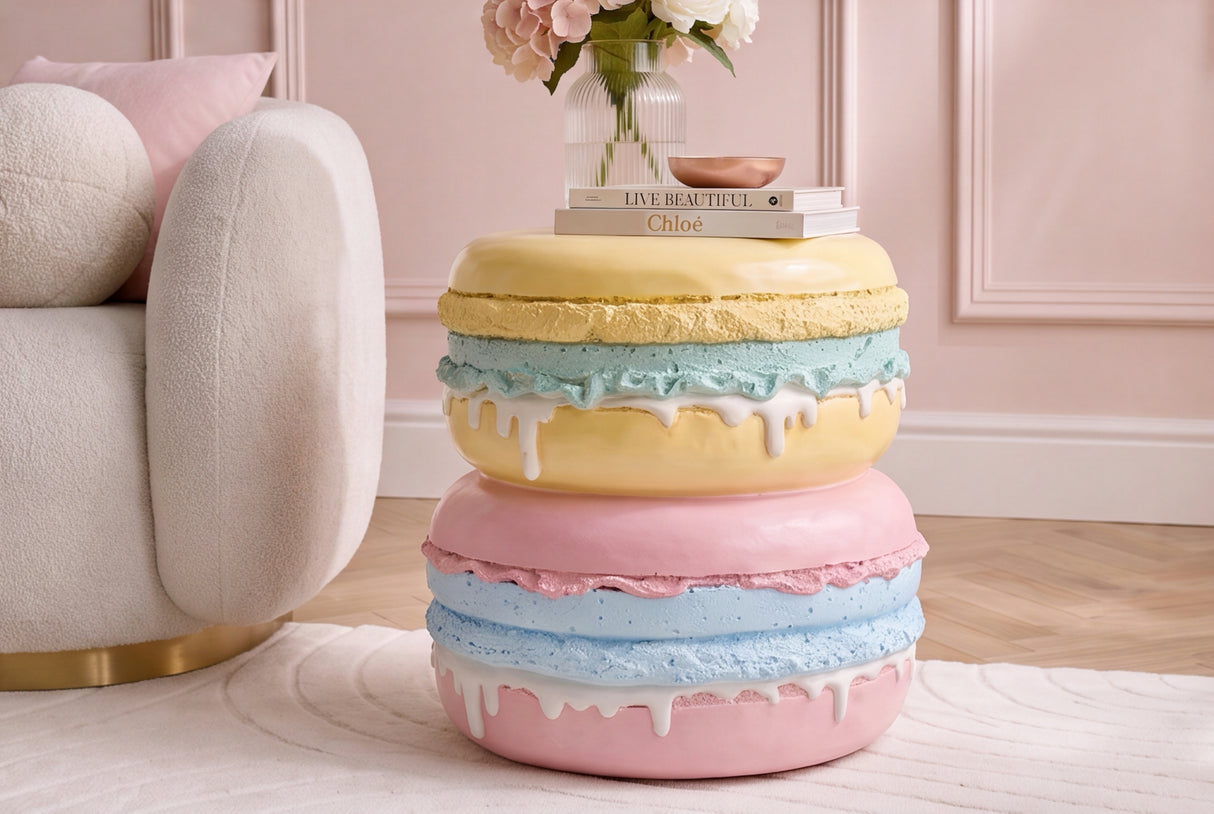 Side table MACARONS 50cm fibre glass multicoloured