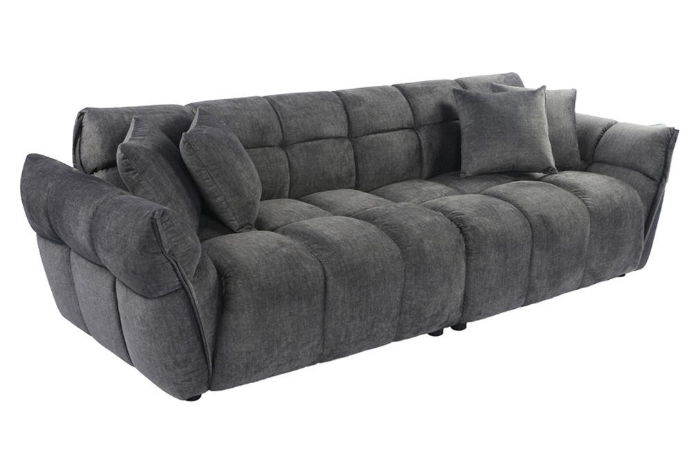 Sofa CLOUD 260cm 3-Sitzer XXL Samt grau