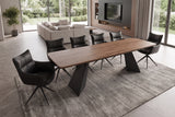 Esstisch PRESTIGE 180-240cm ausziehbar Nussbaumholz furniert natur