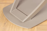 Dining table INCEPTION 130-190cm extendable w/ champagne greige rack ceramic top travertine