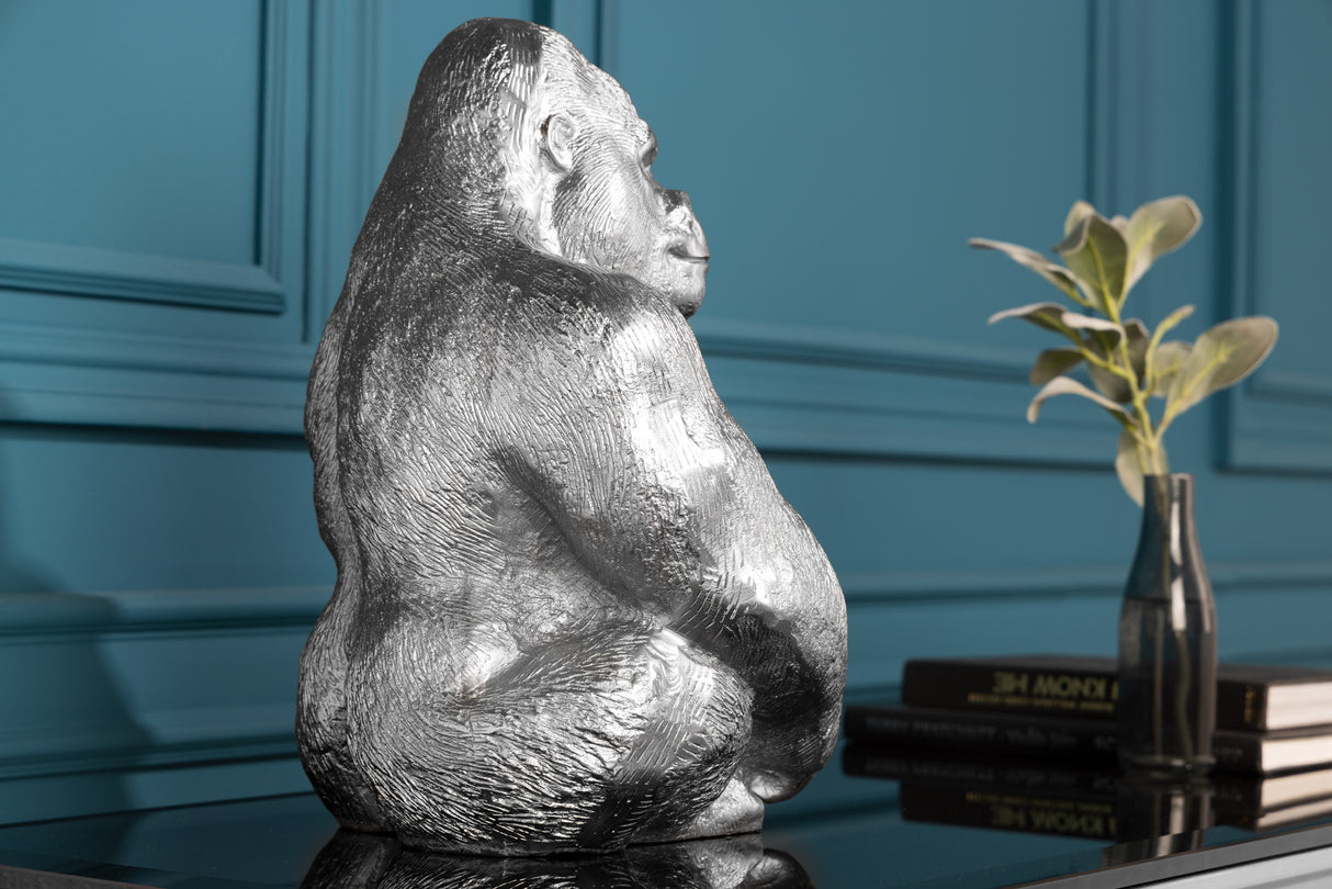 Figur KONG 43cm Gorilla silber