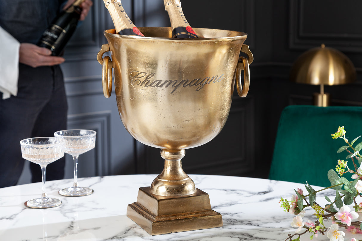 Champagne bucket 40cm gold aluminium