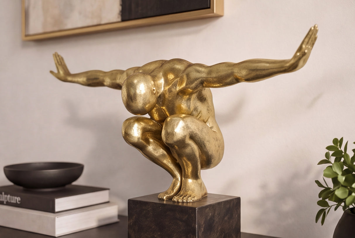 Dekofigur TURMSPRINGER 50cm gold
