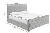 Bett ELYSIUM 180x200cm mit Stauraum Samt dunkelgrau