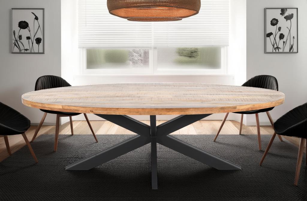Esstisch GALAXIE 240cm oval Mangoholz natur