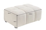 Hocker CLOUD 100cm Bouclé Champagner-Greige