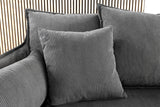 Sofa HEAVEN 200cm removable cover cord grey