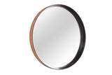 Wall mirror AMSTERDAM 70cm round oak black