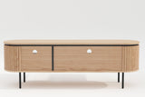 TV-Board ATELIER 160cm natural oak wood look w/ black legs